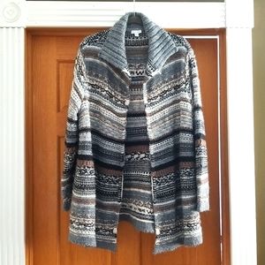 J.Jill Open Front Textured Cardigan Sweater